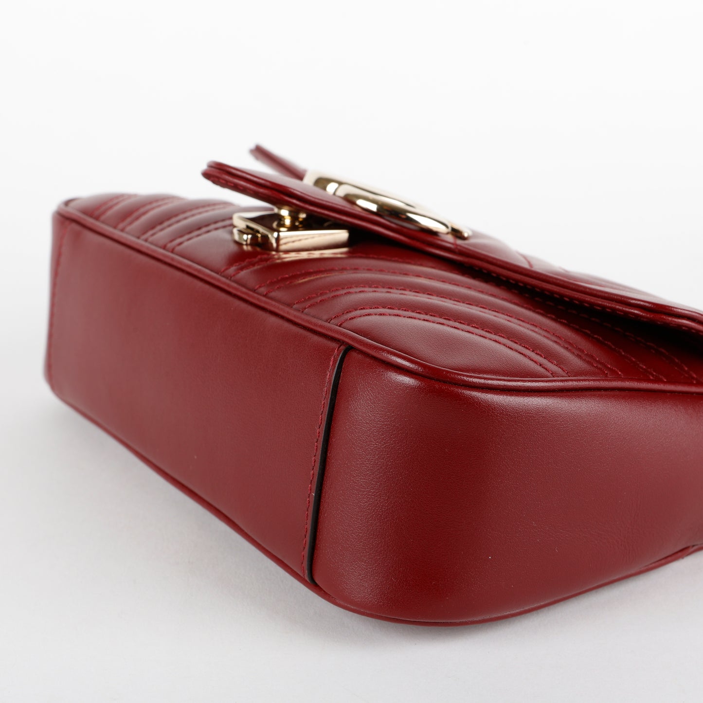 Small Marmont Flap Bag, Bordeaux Red NM