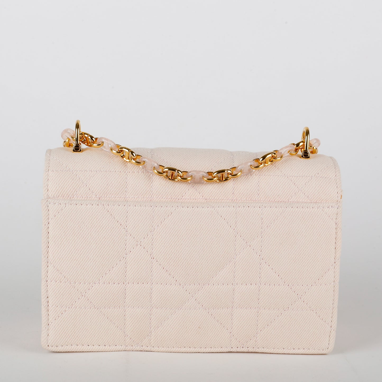 Mini Miss Caro Flap Bag, Pink Denim