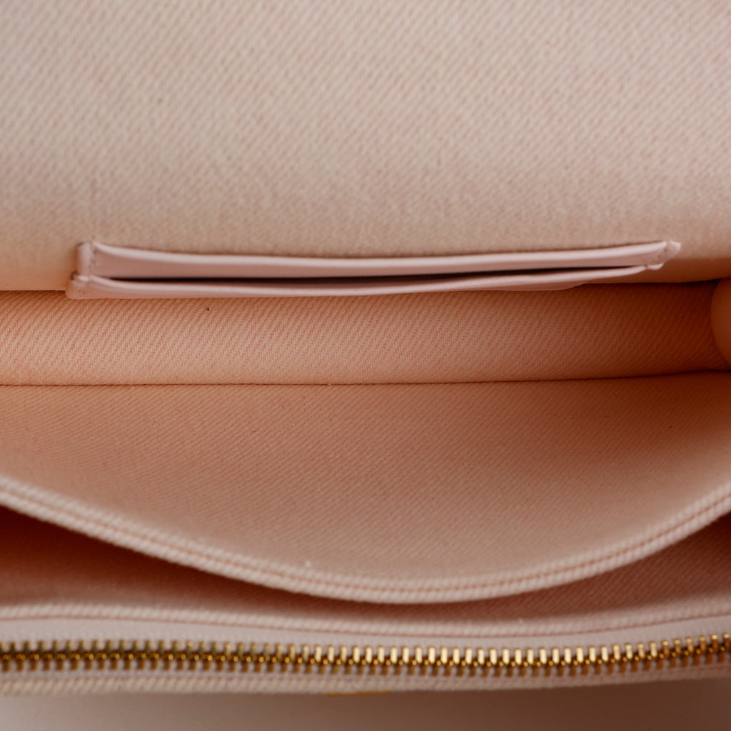 Mini Miss Caro Flap Bag, Pink Denim