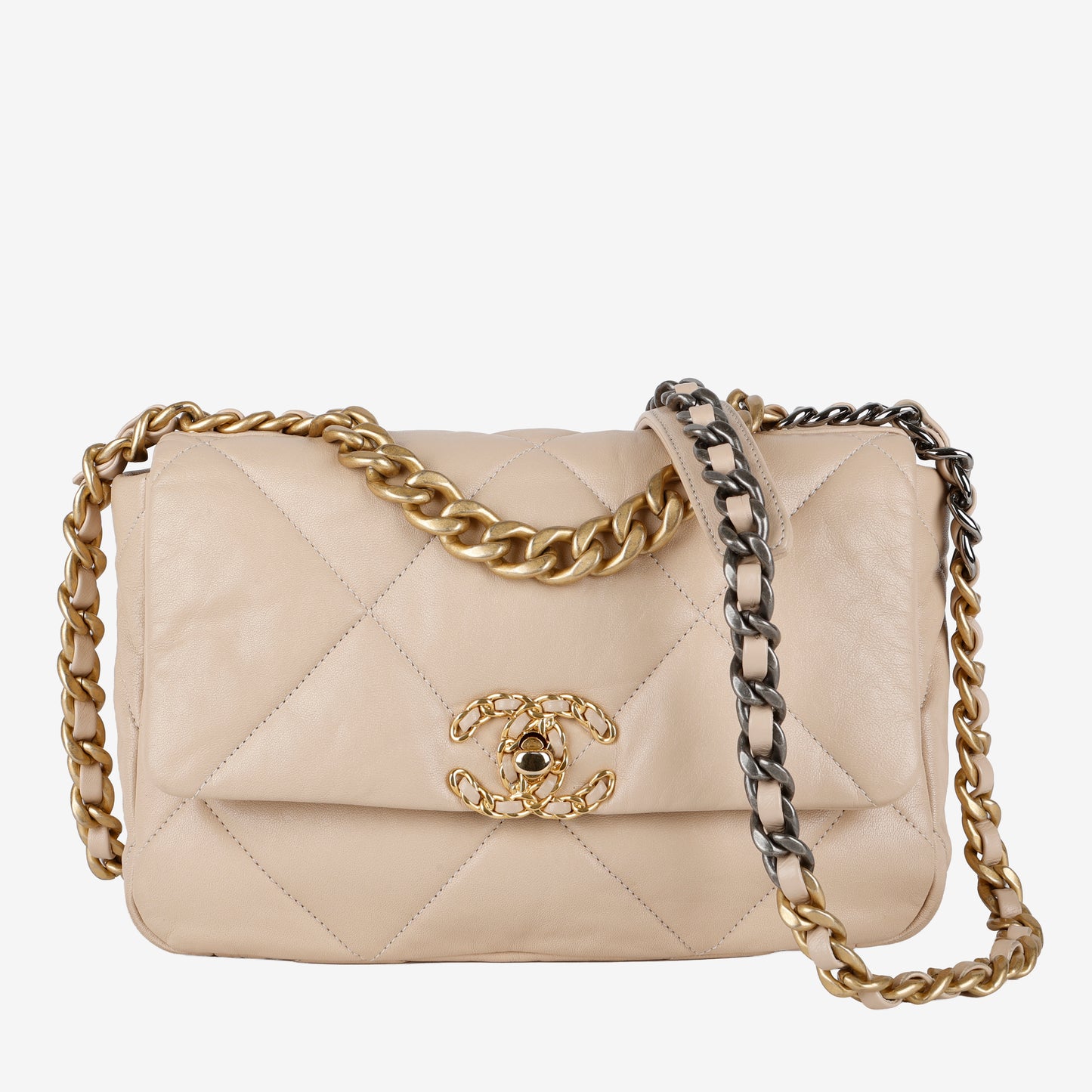 Small 19, Beige Lambskin