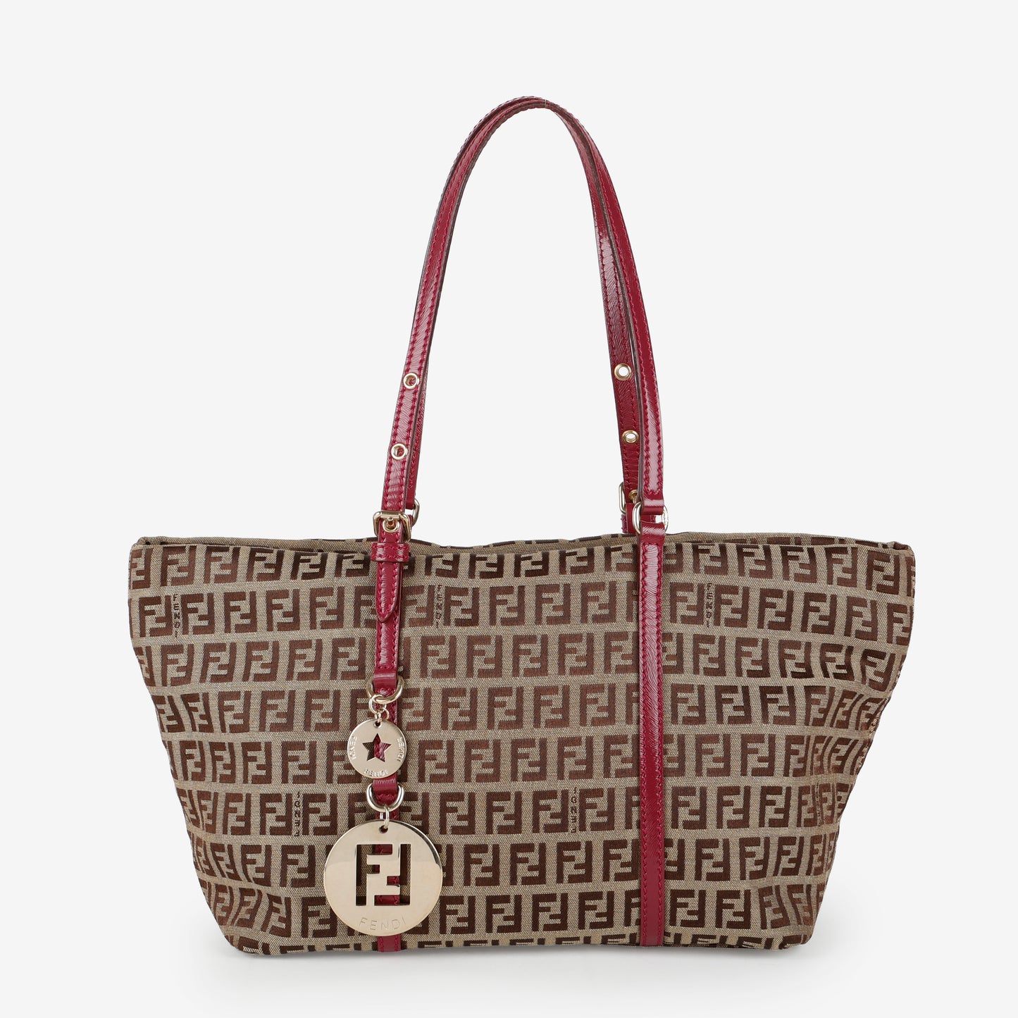 Zucchino Charm Tote, Canvas/Fuchsia