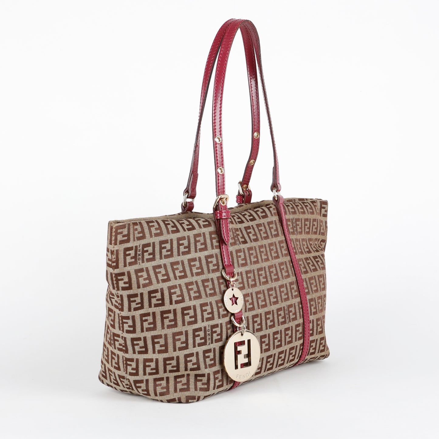 Zucchino Charm Tote, Canvas/Fuchsia