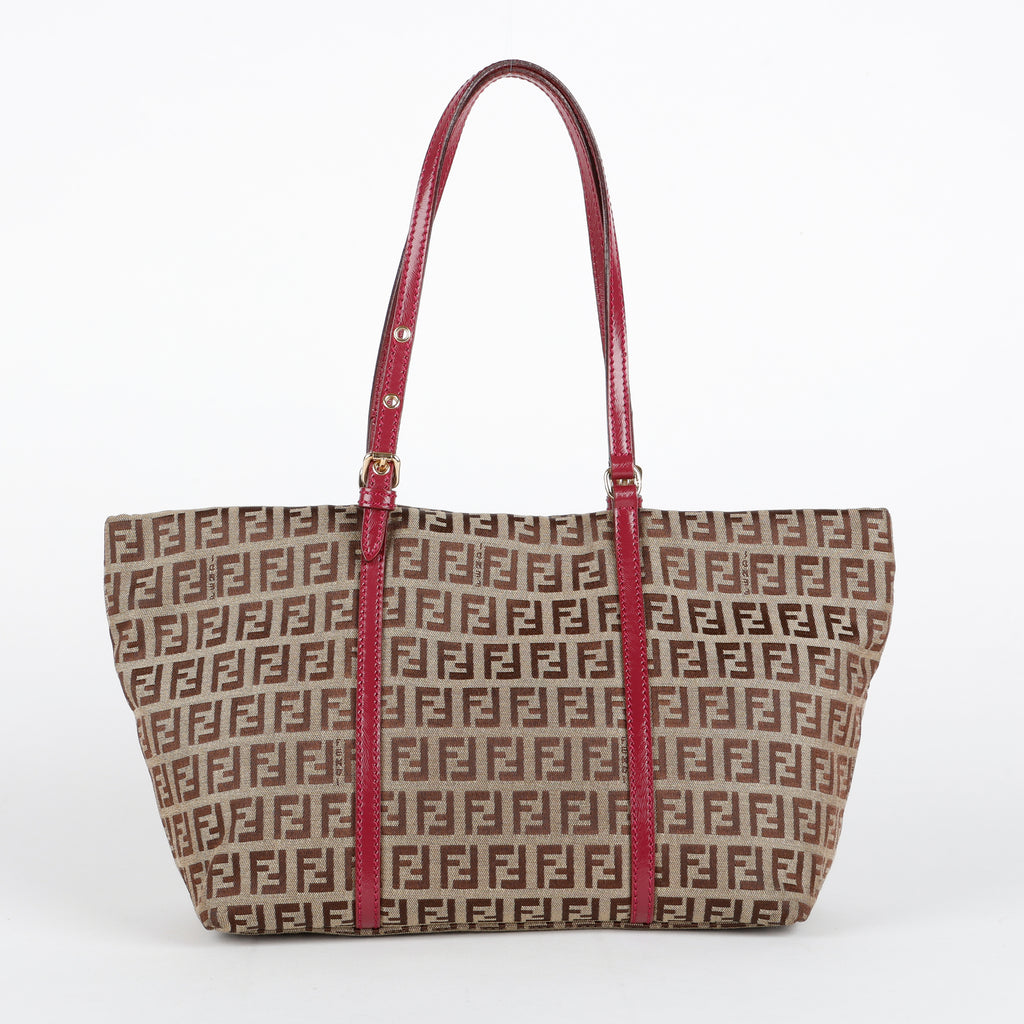 Zucchino Charm Tote, Canvas/Fuchsia