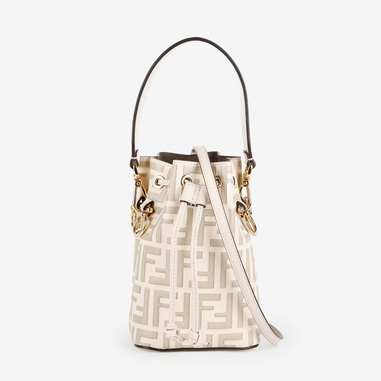 Mini Zucca Mon Tresor Bucket Bag, Beige/Sage