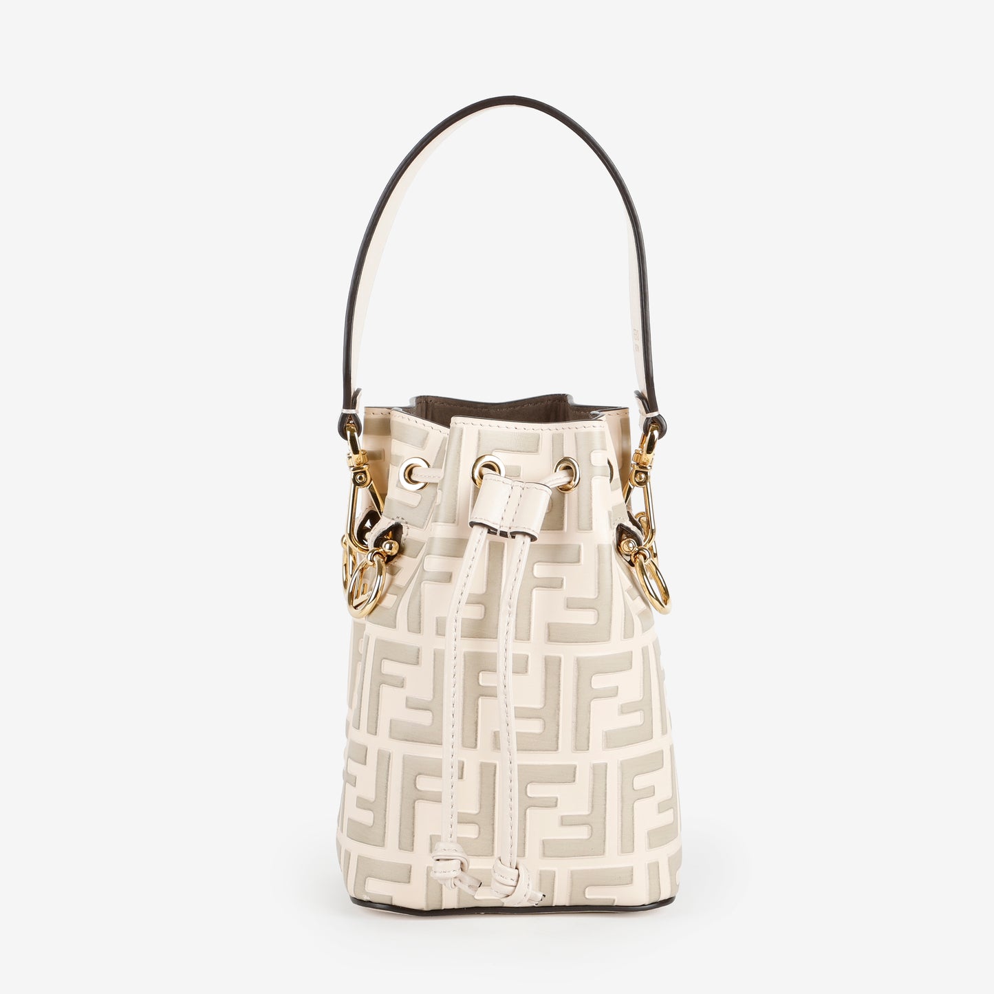 Mini Zucca Mon Tresor Bucket Bag, Beige/Sage