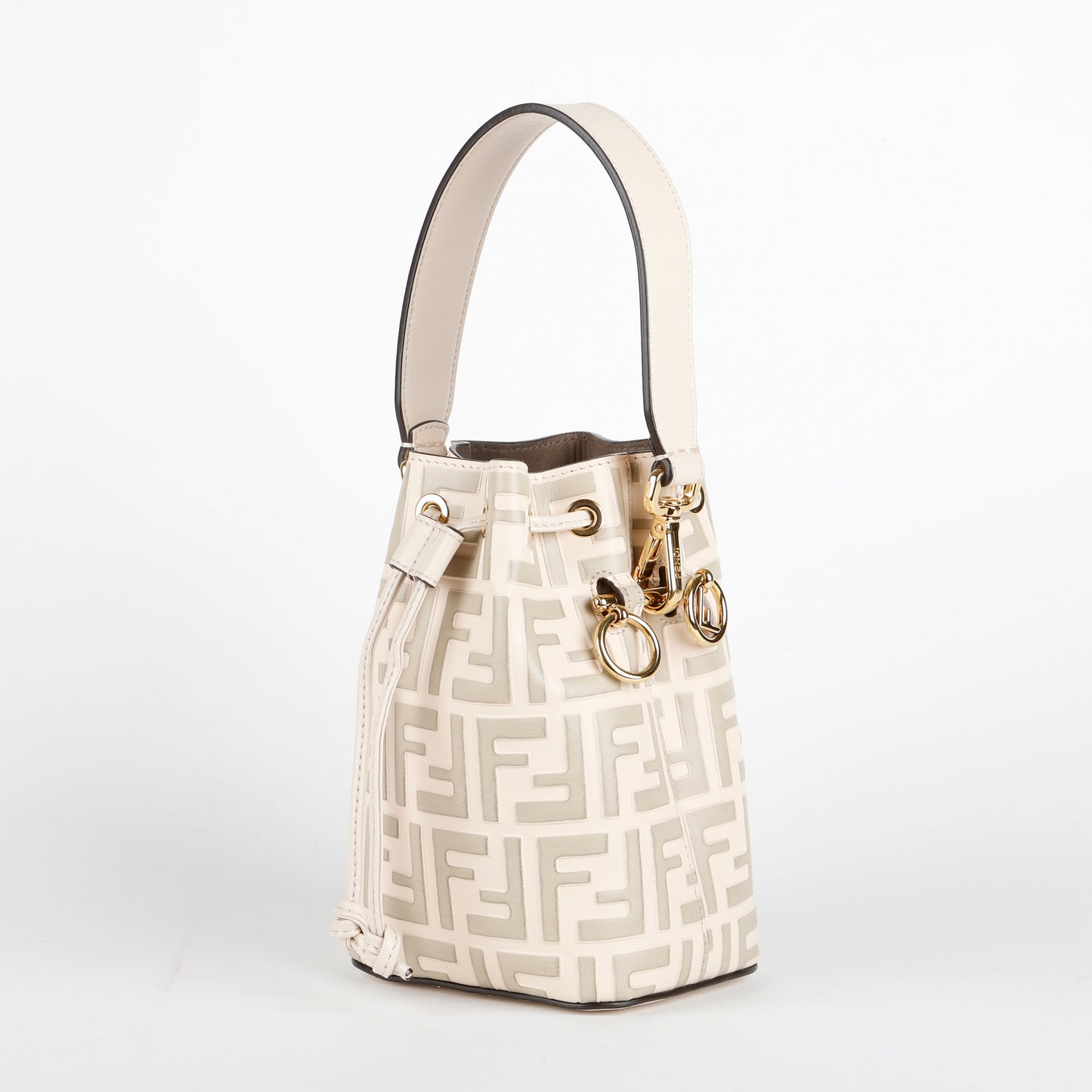 Mini Zucca Mon Tresor Bucket Bag, Beige/Sage