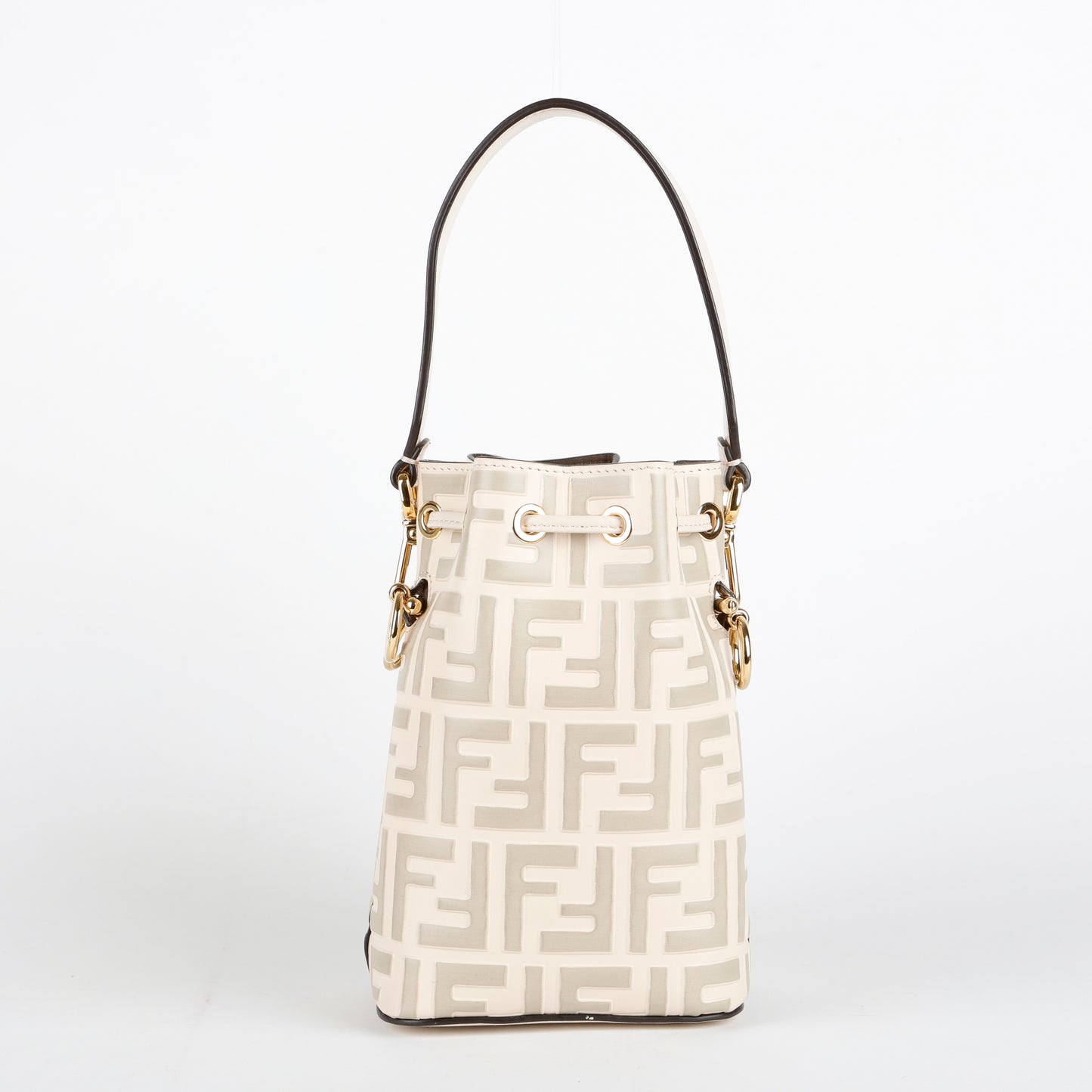 Mini Zucca Mon Tresor Bucket Bag, Beige/Sage