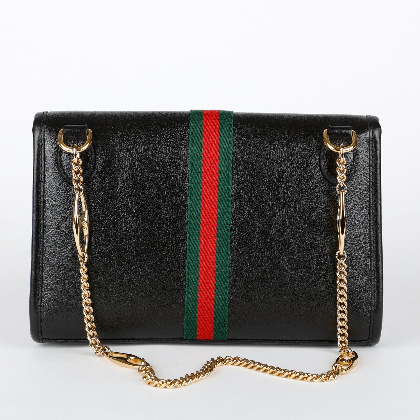 Medium Rajah Web Chain Shoulder Bag, Black
