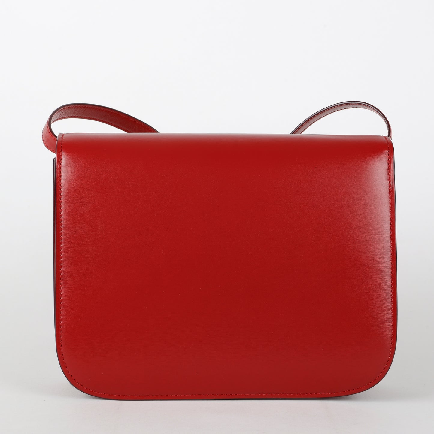 Medium Box Bag, Red Smooth Calfskin