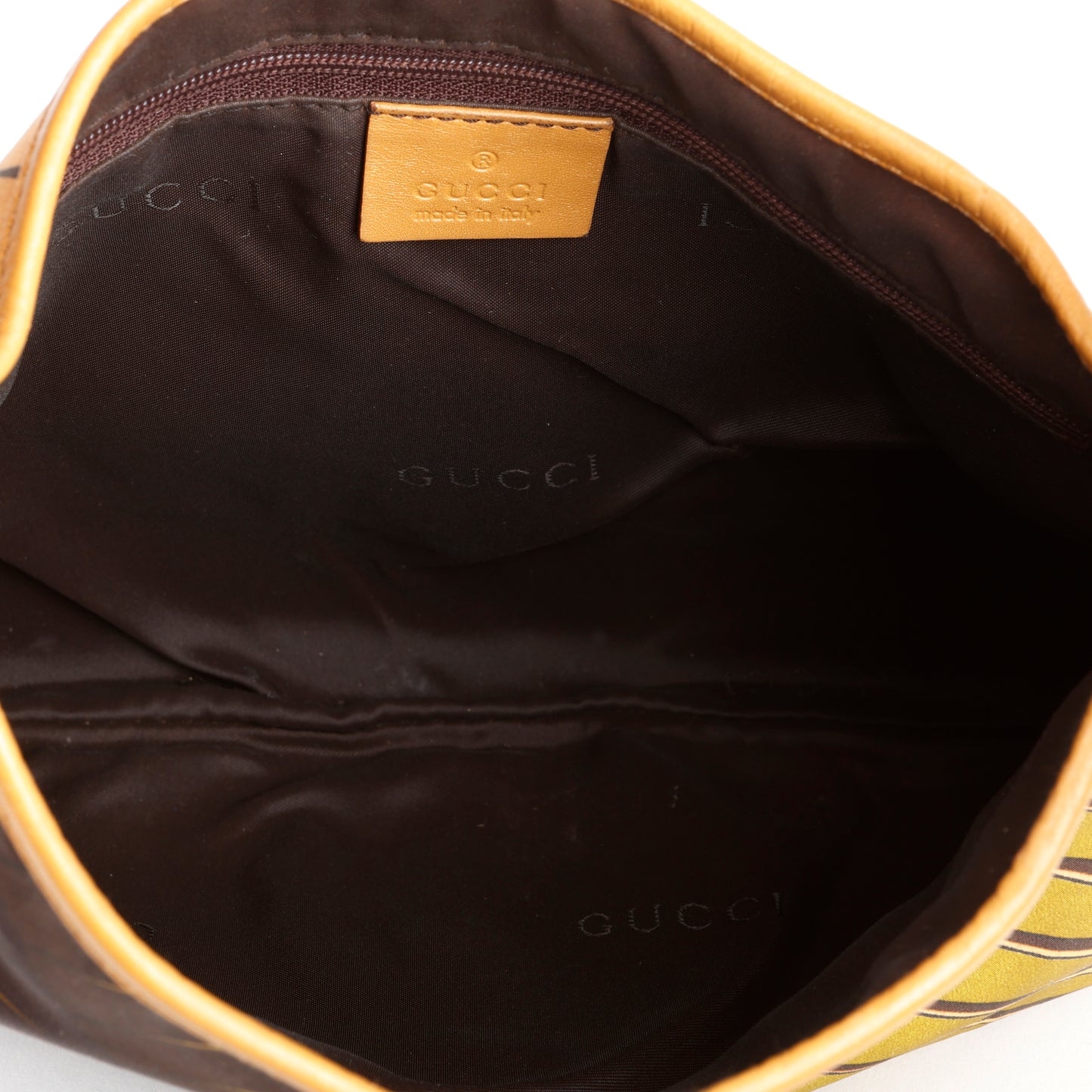 Vintage Bamboo Jackie O Shoulder Bag, Green/Brown