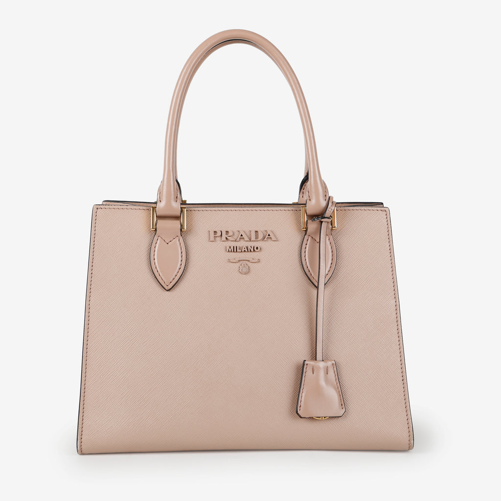 Medium 2 Way Saffiano Tote, Blush Pink