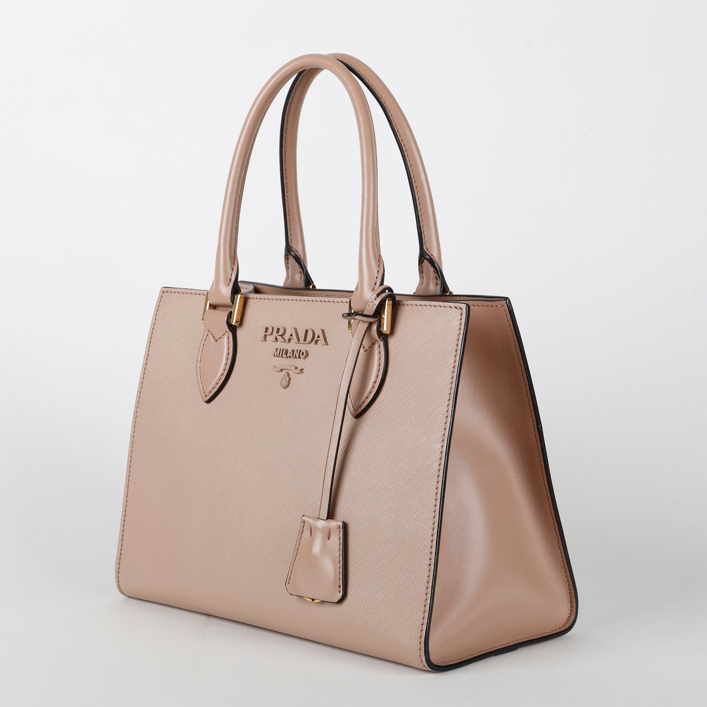 Medium 2 Way Saffiano Tote, Blush Pink