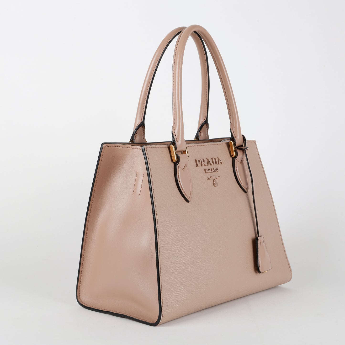 Medium 2 Way Saffiano Tote, Blush Pink