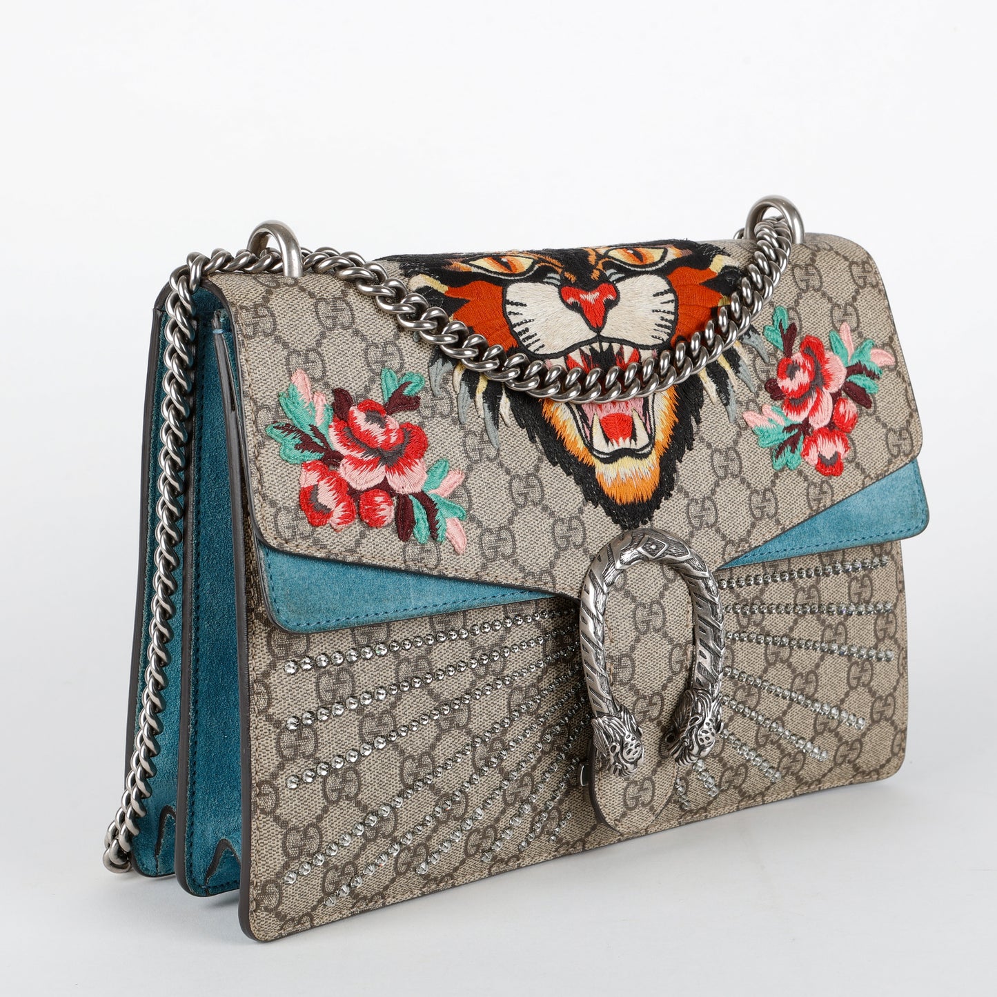 Medium Supreme Angry Cat Dionysus Shoulder Bag, Canvas