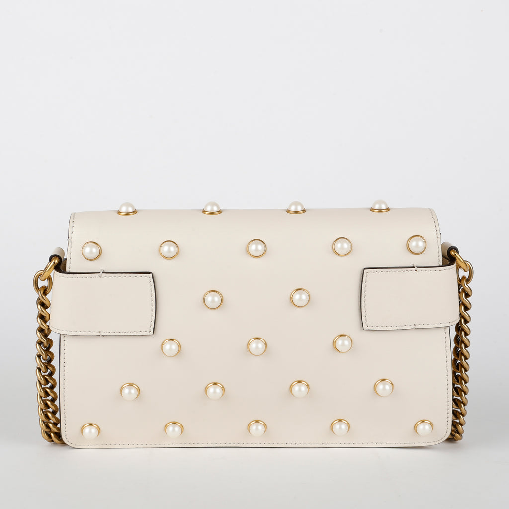 Broadway Pearly Bee Shoulder Bag, Cream