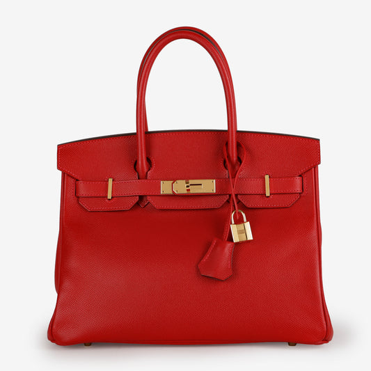 Birkin 30, Rouge Casaque Epsom GHW (2015)