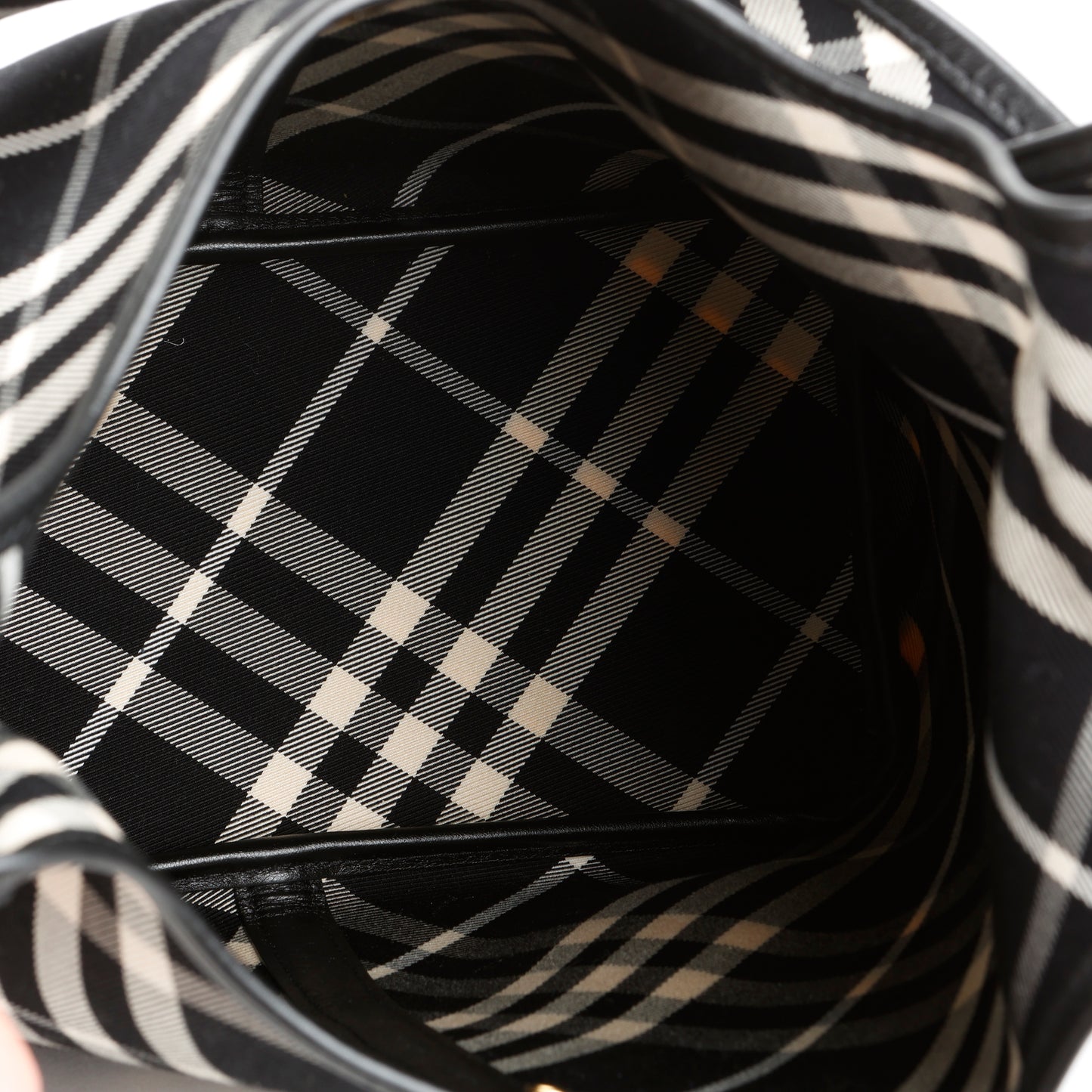 Small Check Hobo Bag, Black/White