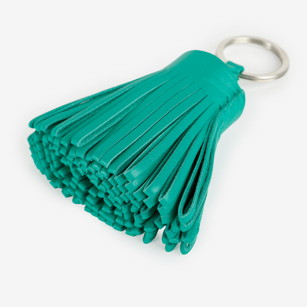 Milo Leather Key Ring, Menthe