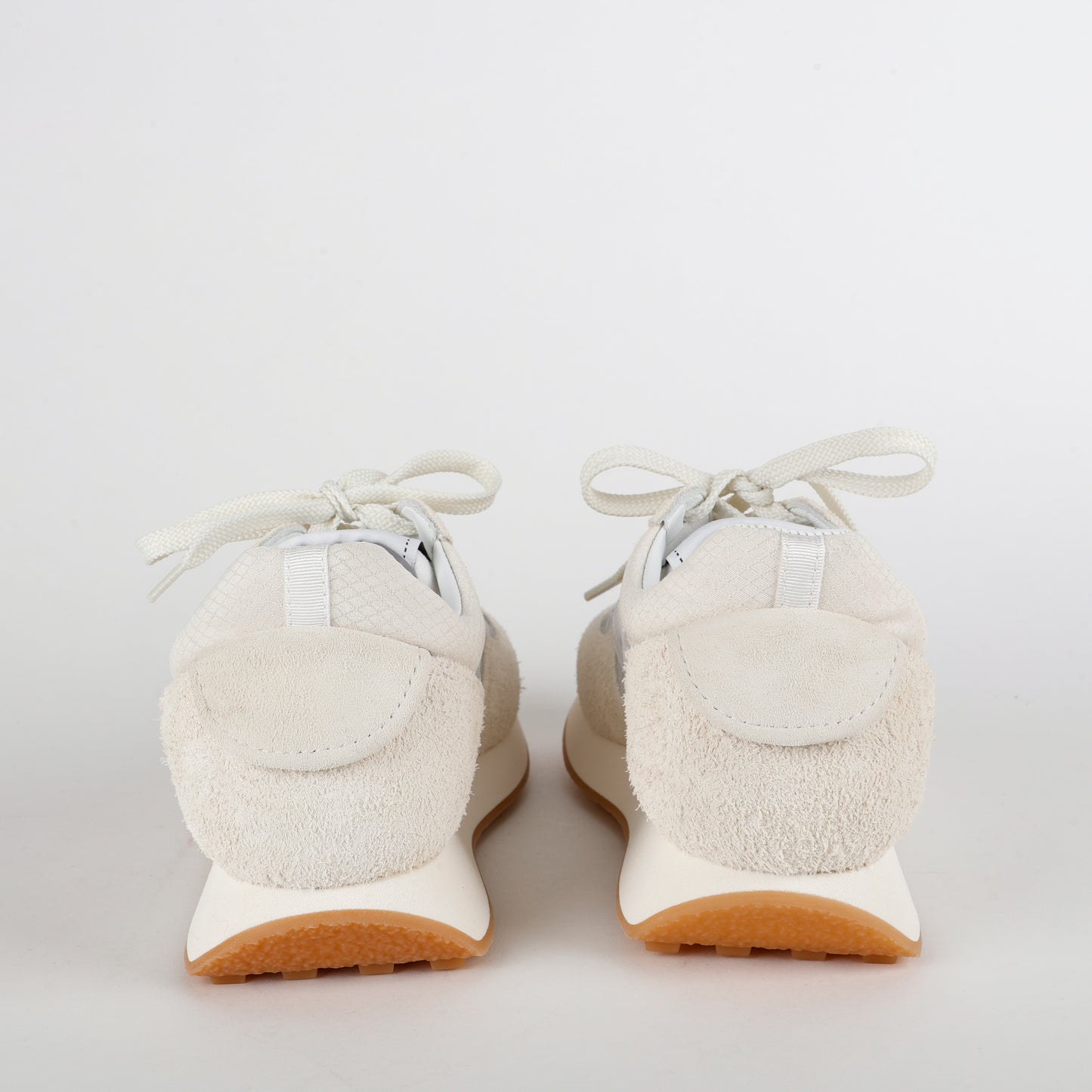 CC Mesh/Suede/Calfskin Sneakers, White/Black Size: 39 (US 9)