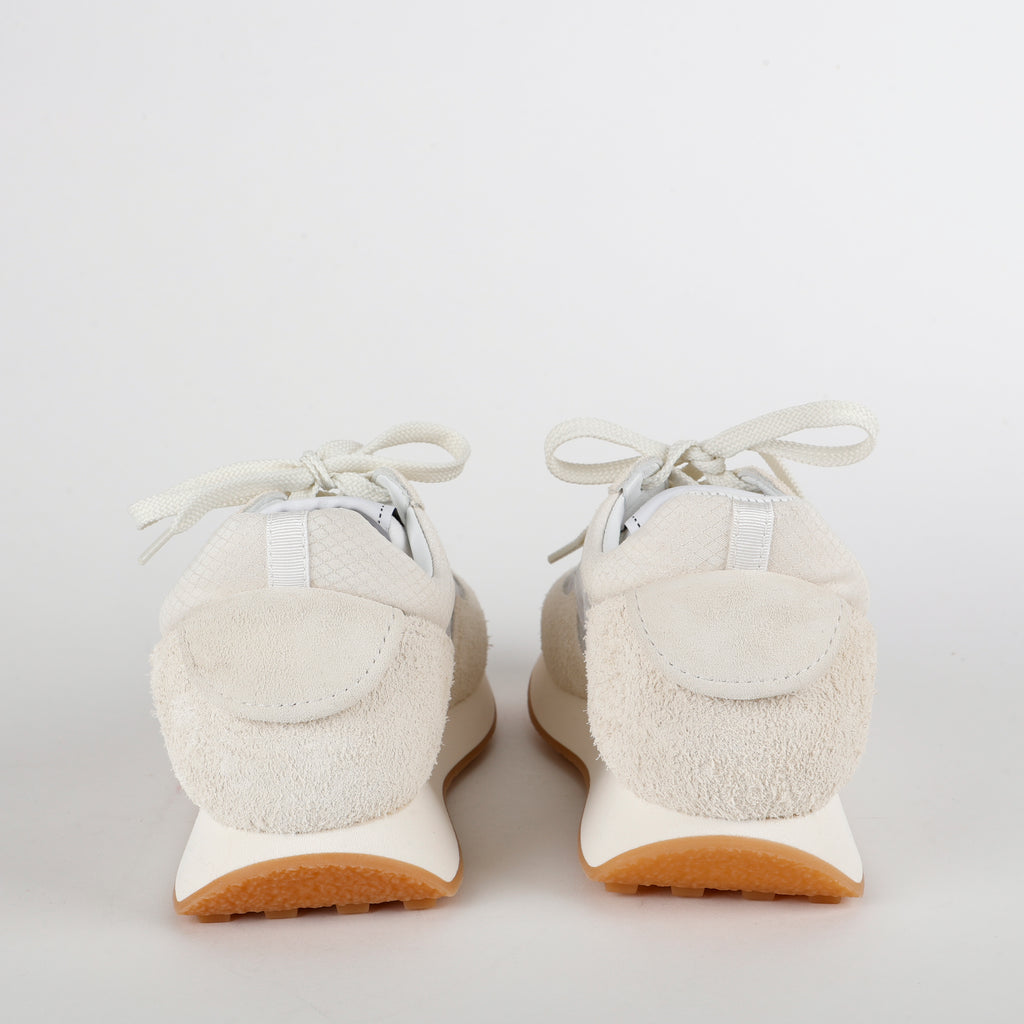 CC Mesh/Suede/Calfskin Sneakers, White/Black Size: 39 (US 9)