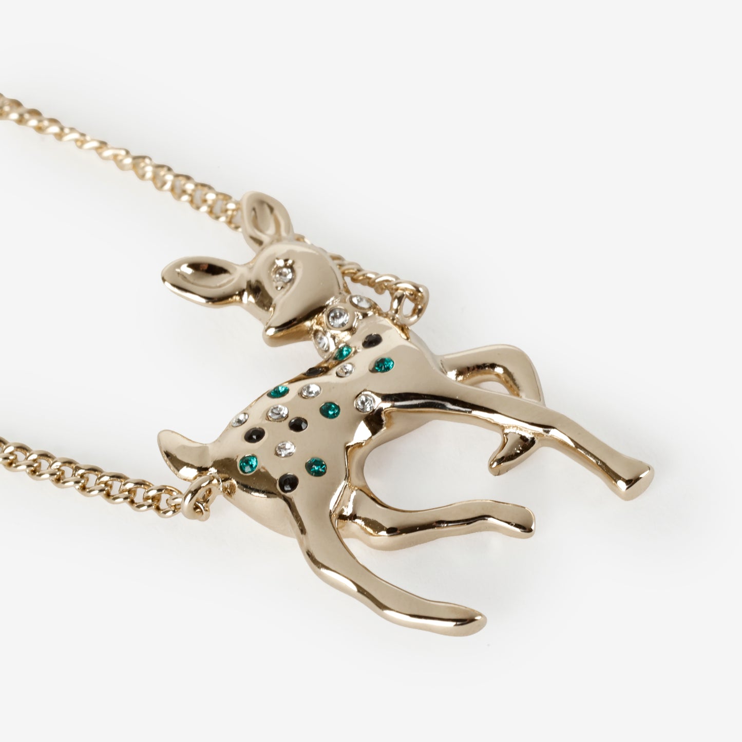 Pearl Crystal CC Deer Long Necklace
