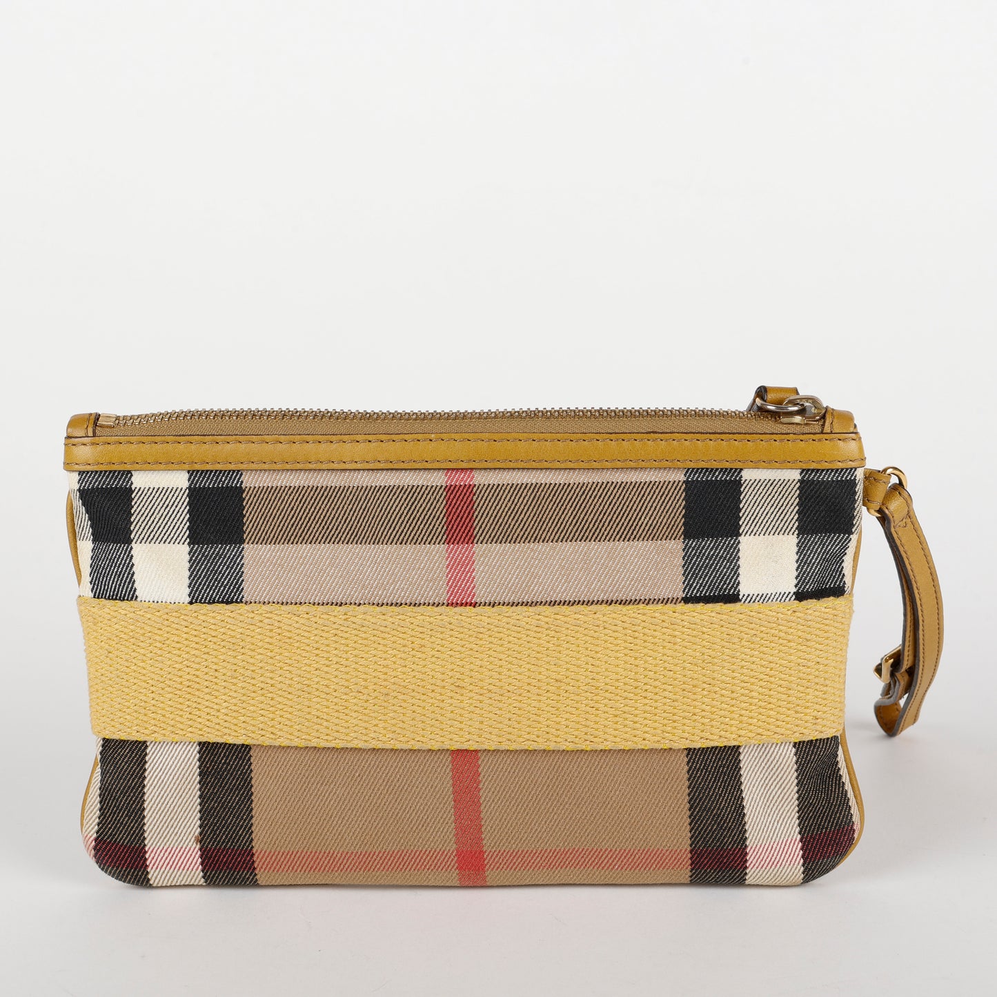 Peyton Clutch Wristlet, House Check Canvas and Yellow