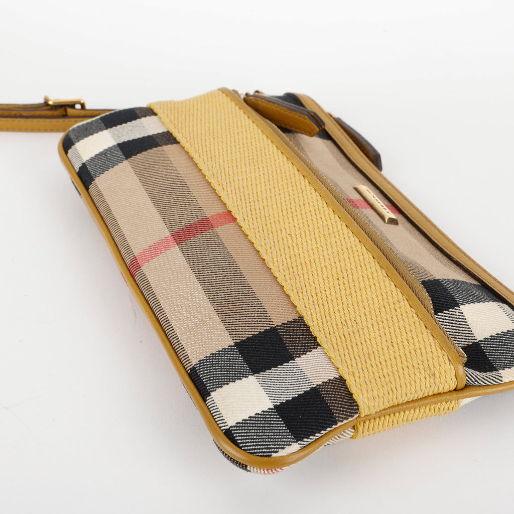 Peyton Clutch Wristlet, House Check Canvas and Yellow