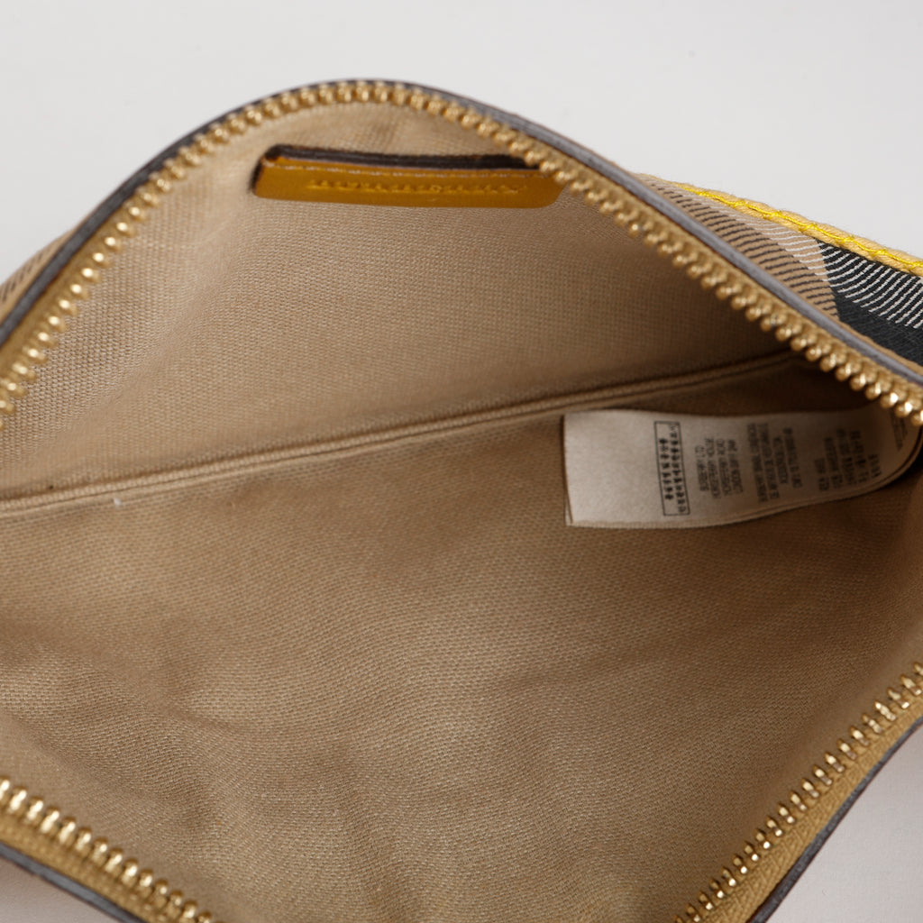 Peyton Clutch Wristlet, House Check Canvas and Yellow