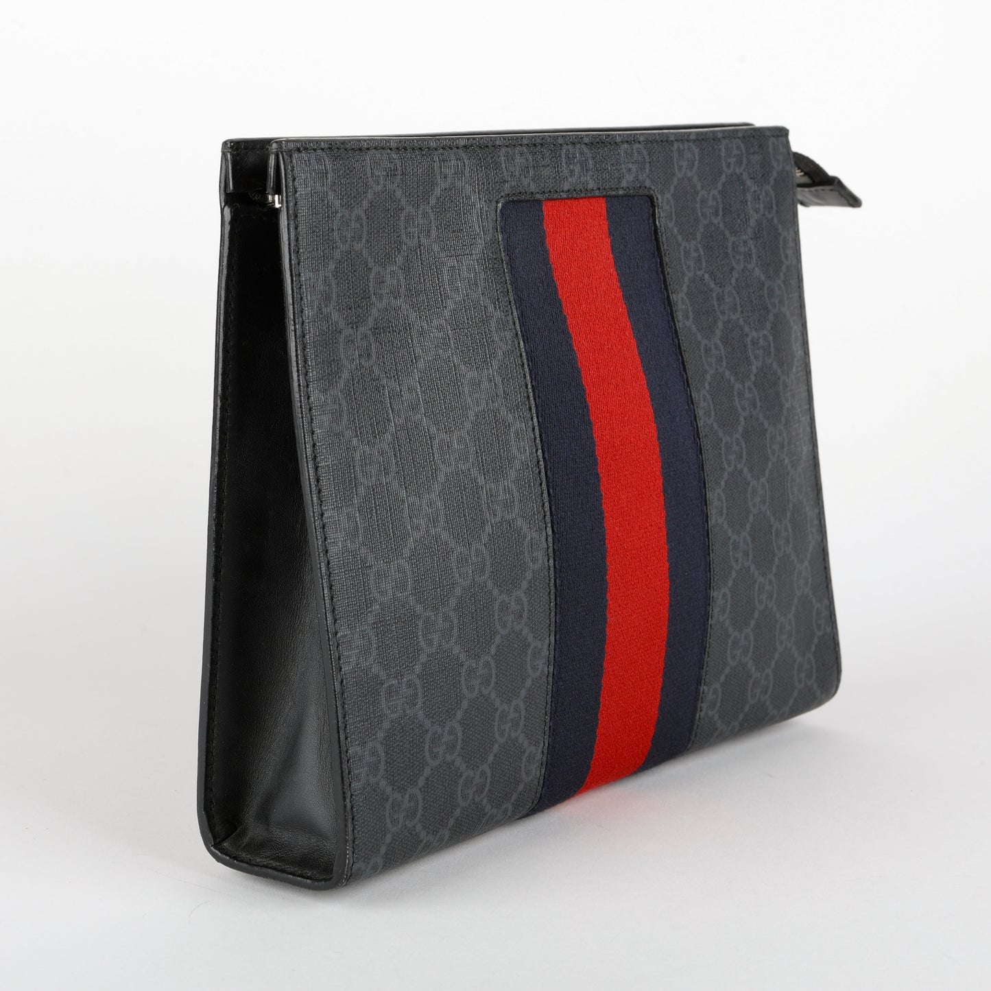 Supreme New Web Cosmetic Case, Black/Grey 058