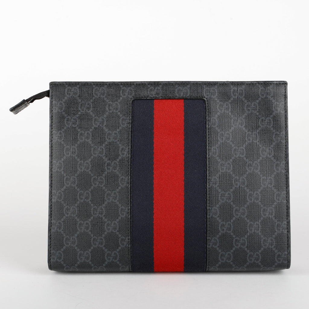 Supreme New Web Cosmetic Case, Black/Grey 058