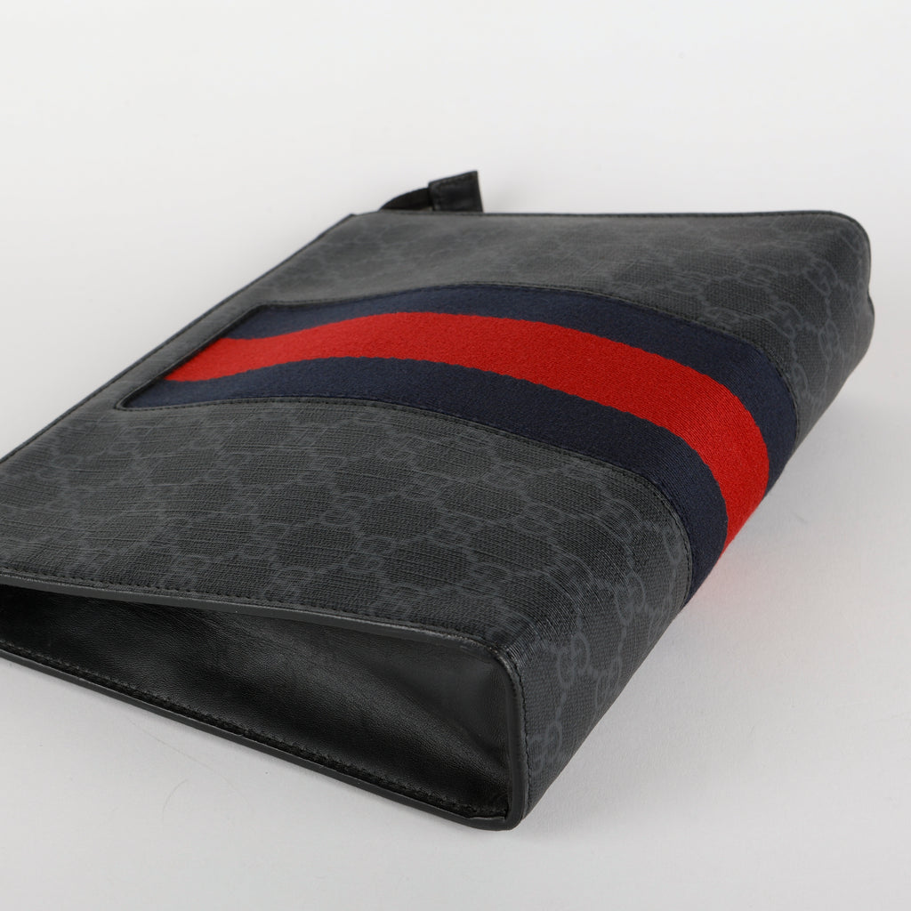 Supreme New Web Cosmetic Case, Black/Grey 058