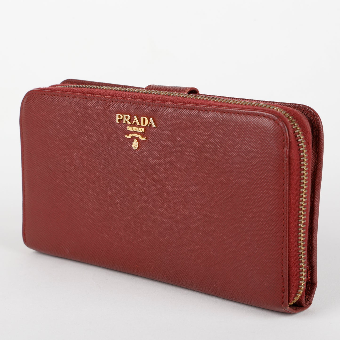 Large Bifold Zip Wallet, Burgundy