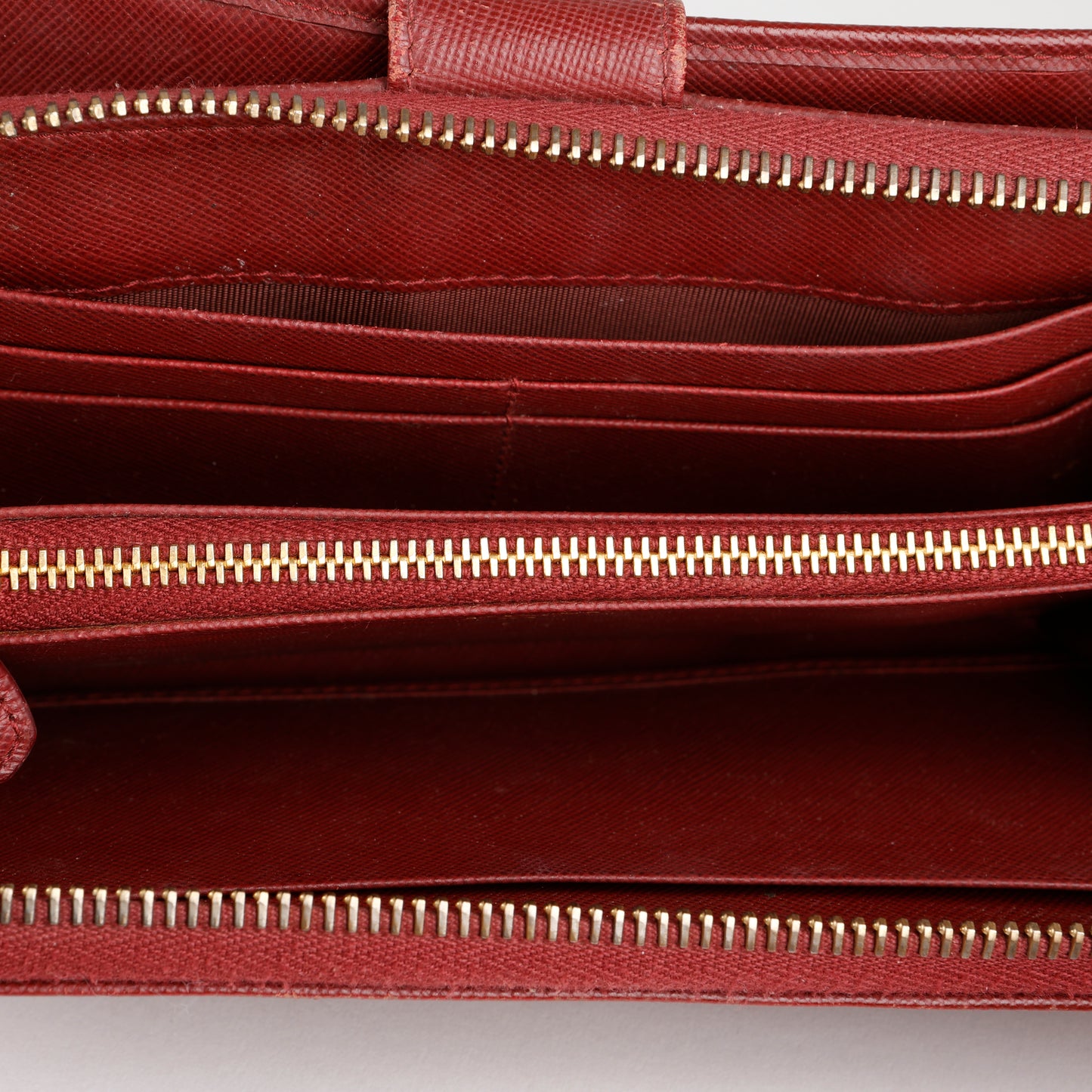 Large Bifold Zip Wallet, Burgundy