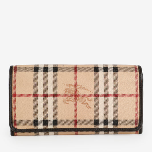 Penrose Continental Wallet, Coated Haymarket Check