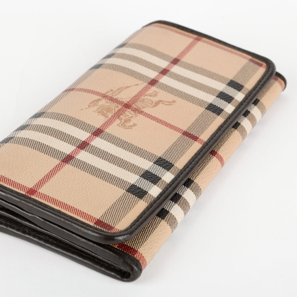 Penrose Continental Wallet, Coated Haymarket Check