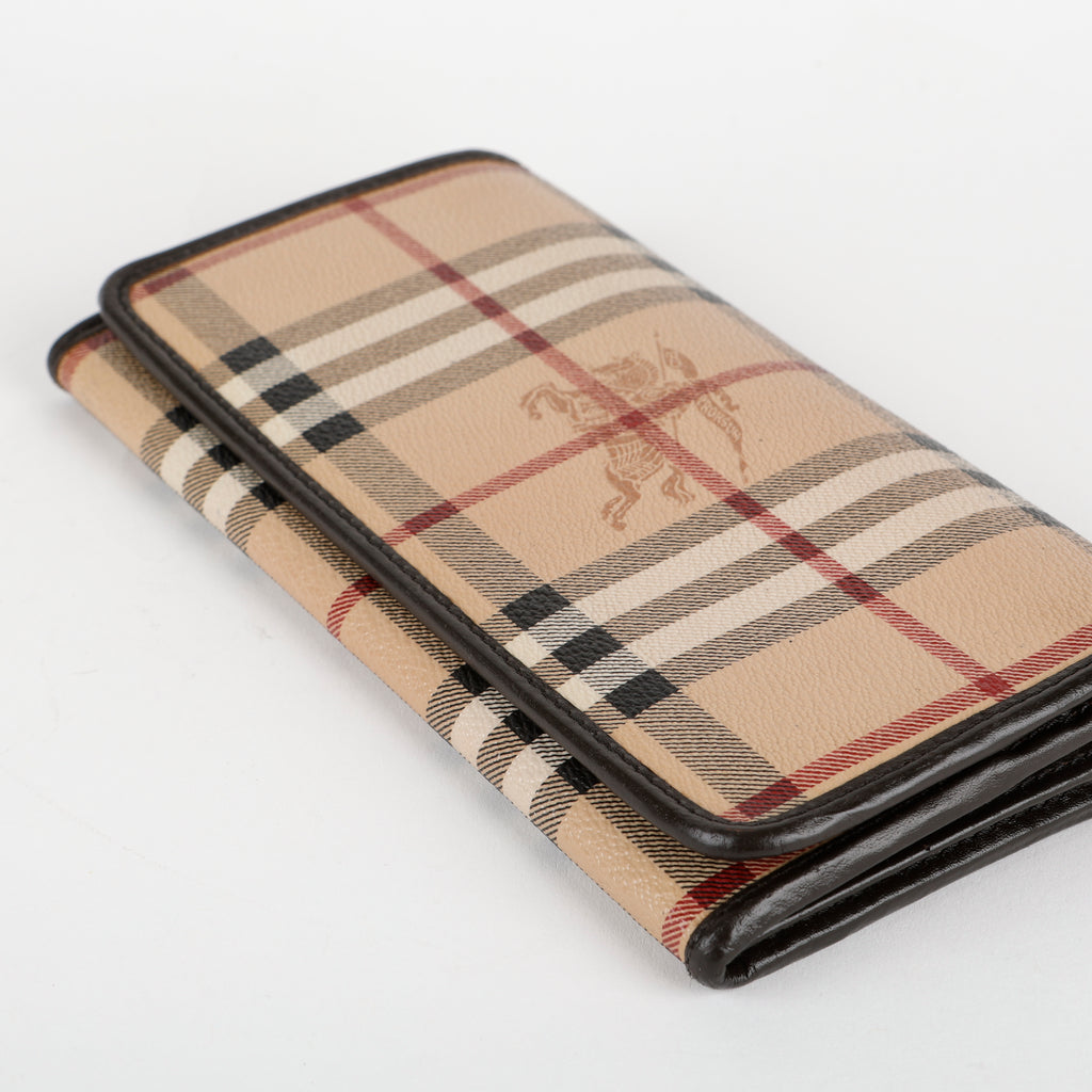Penrose Continental Wallet, Coated Haymarket Check