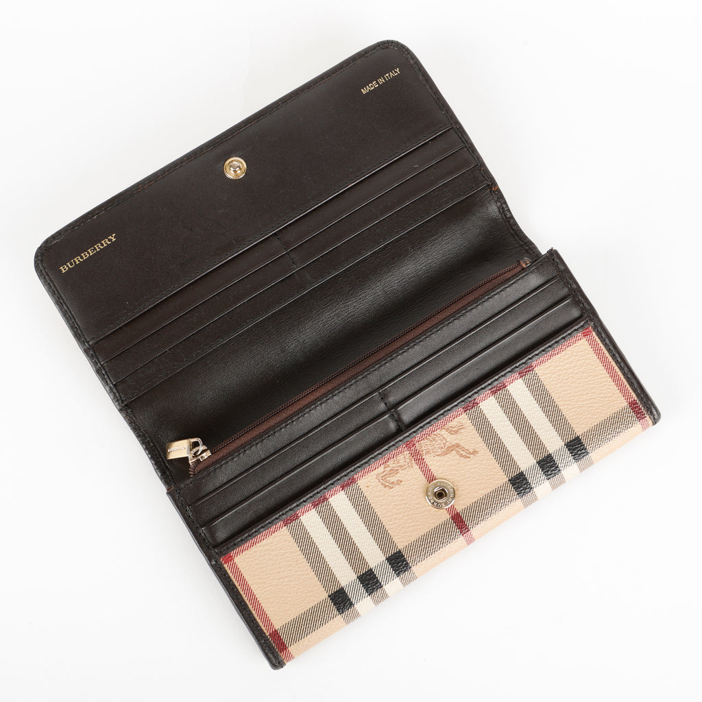 Penrose Continental Wallet, Coated Haymarket Check