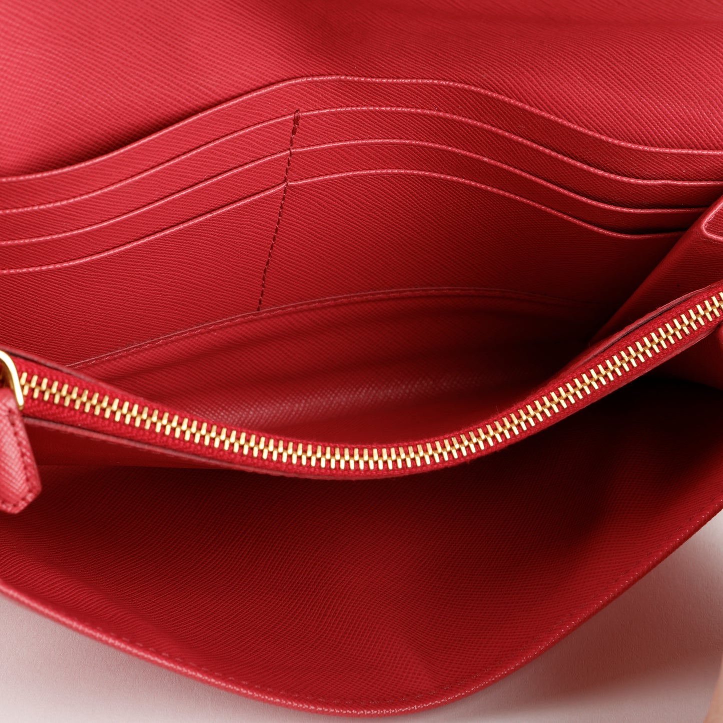Metal Continental Wallet, Fuchsia Saffiano GHW