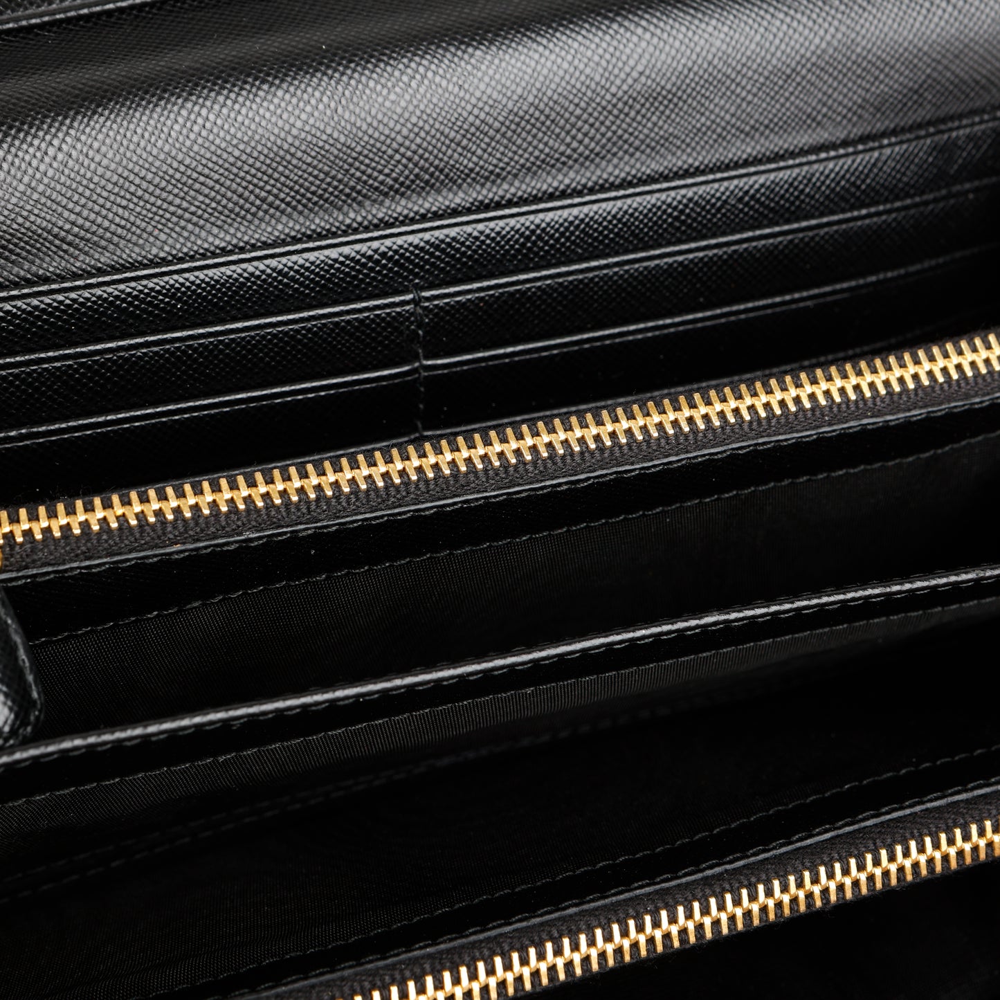 Continental Long Wallet, Black Saffiano