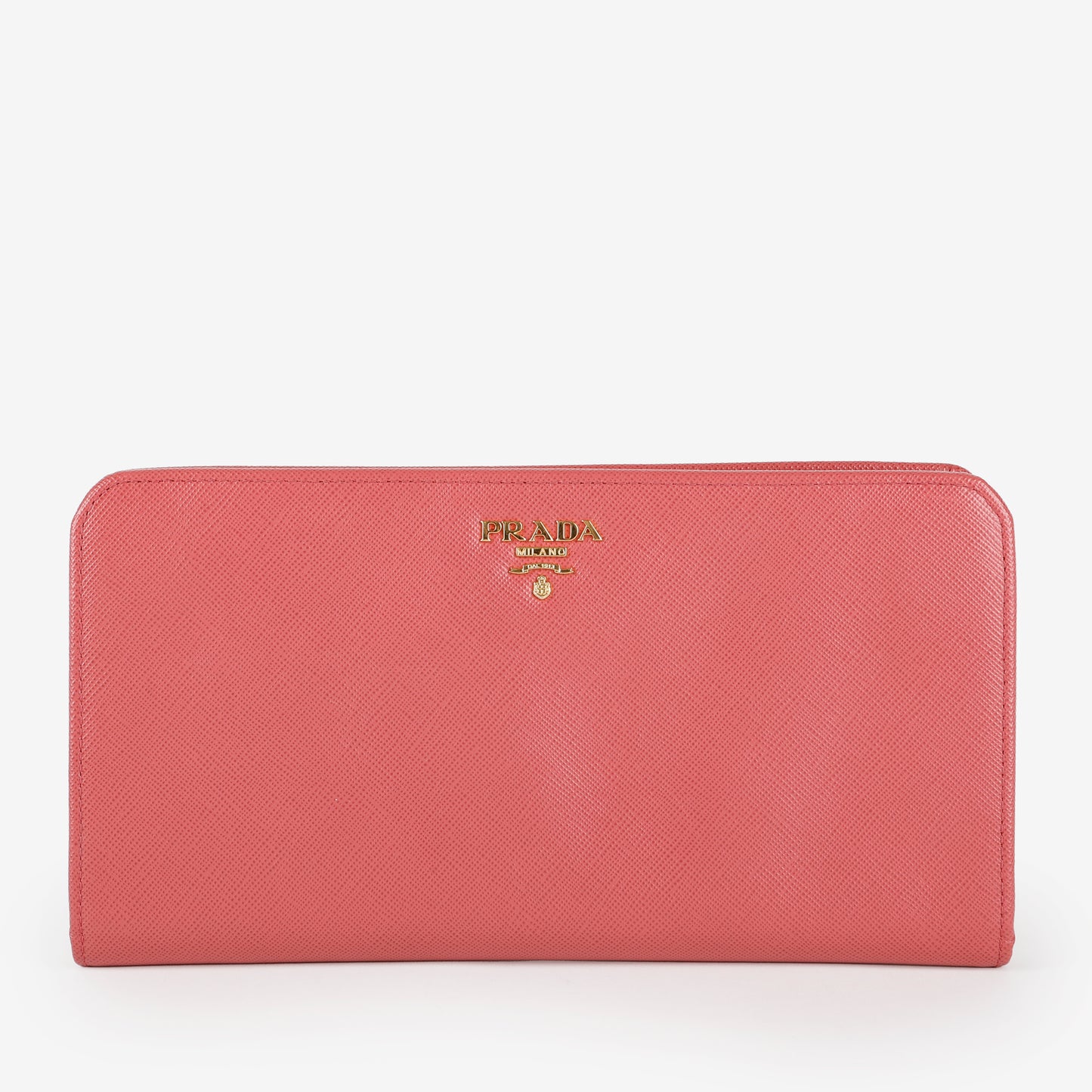 Large Zip Around Wallet, Fuchsia Saffiano