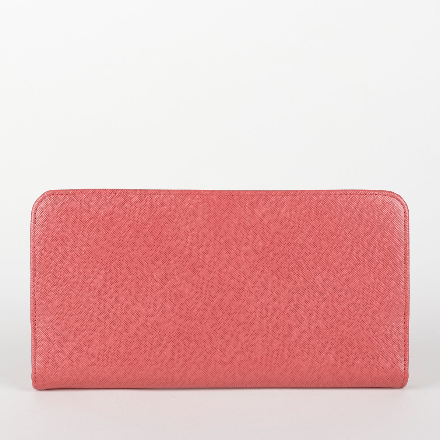 Large Zip Around Wallet, Fuchsia Saffiano