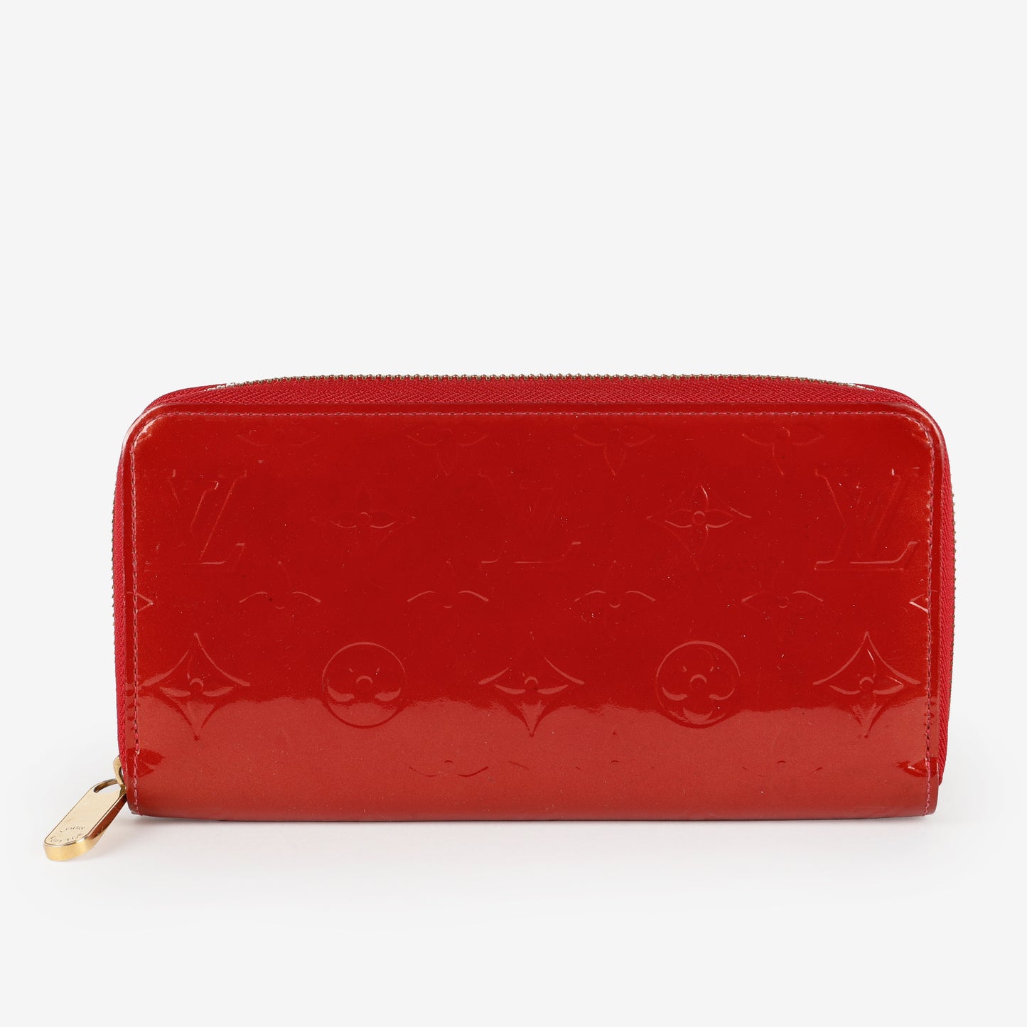Zippy Wallet, Rose Velours Vernis