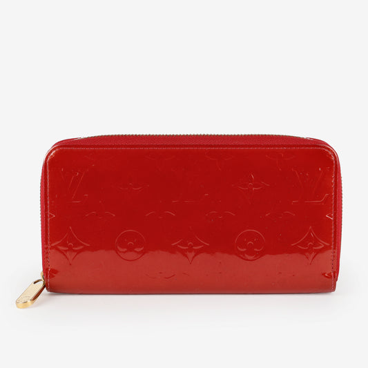 Zippy Wallet, Rose Velours Vernis