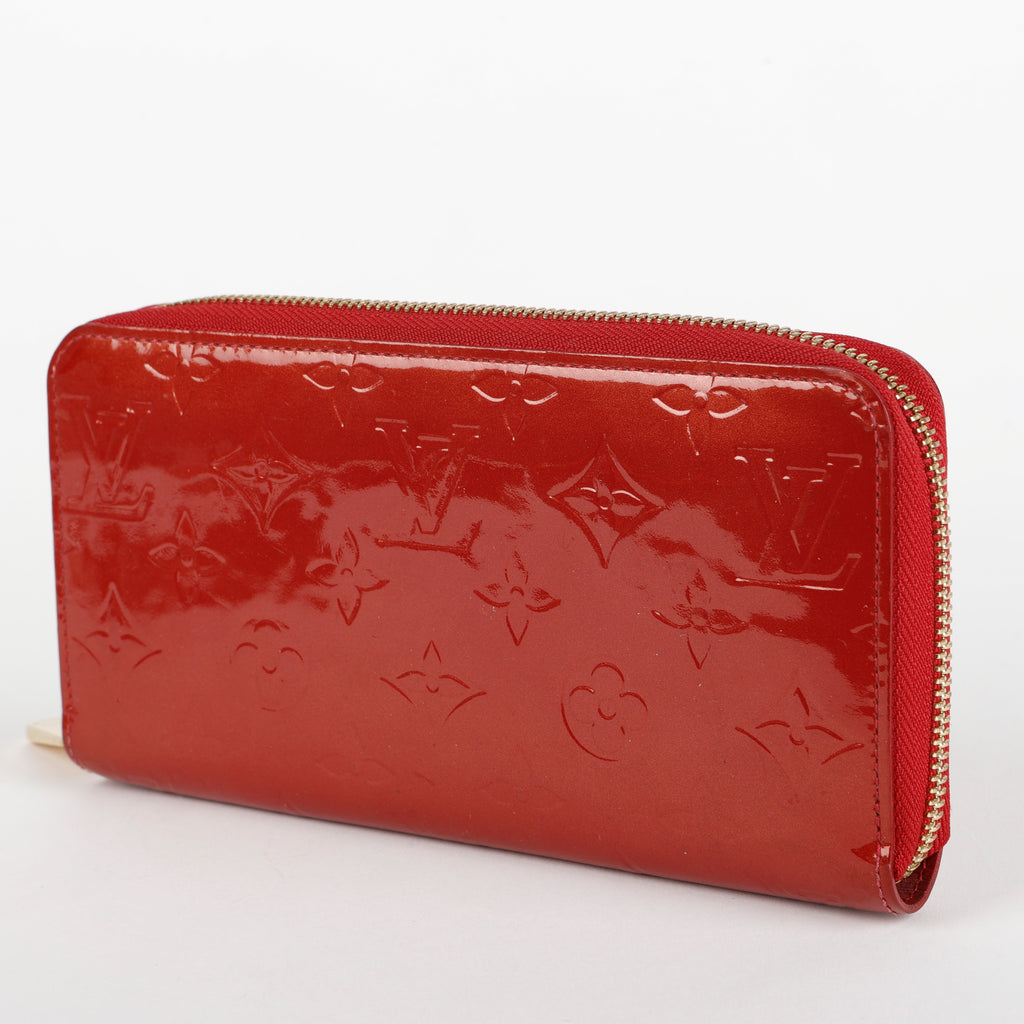Zippy Wallet, Rose Velours Vernis