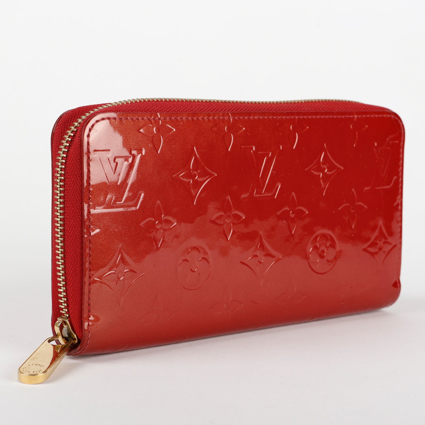 Zippy Wallet, Rose Velours Vernis