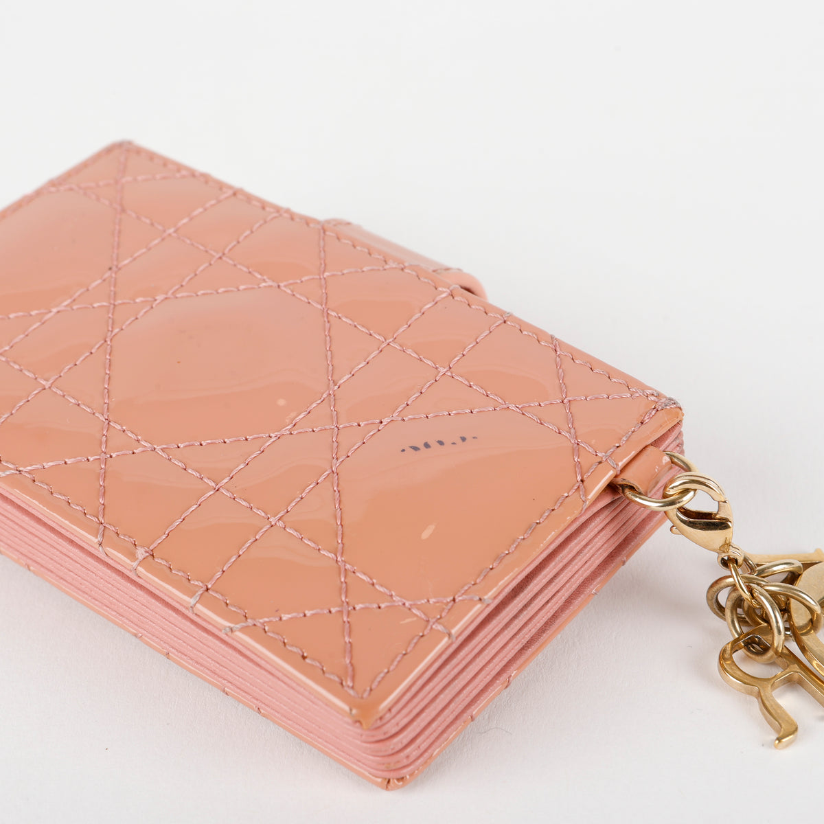 Jasmine Wallet, Rose Patent Leather