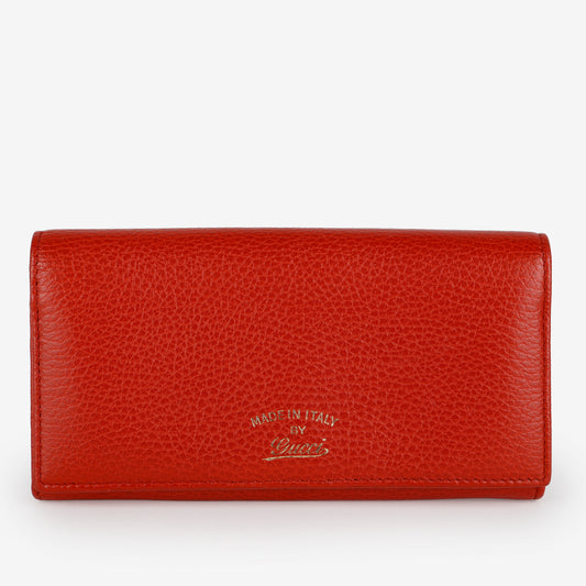 Swing Continental Wallet, Red Calfskin