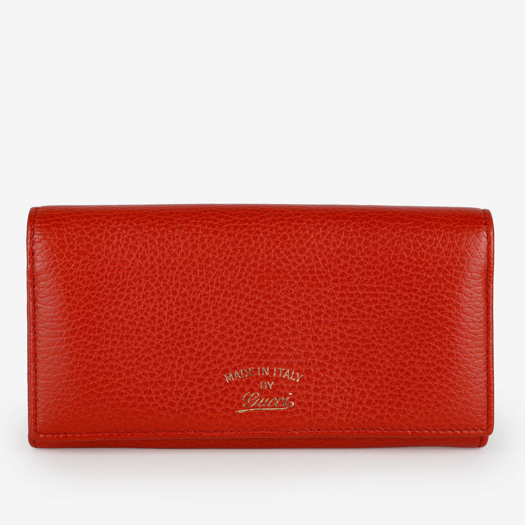 Swing Continental Wallet, Red Calfskin