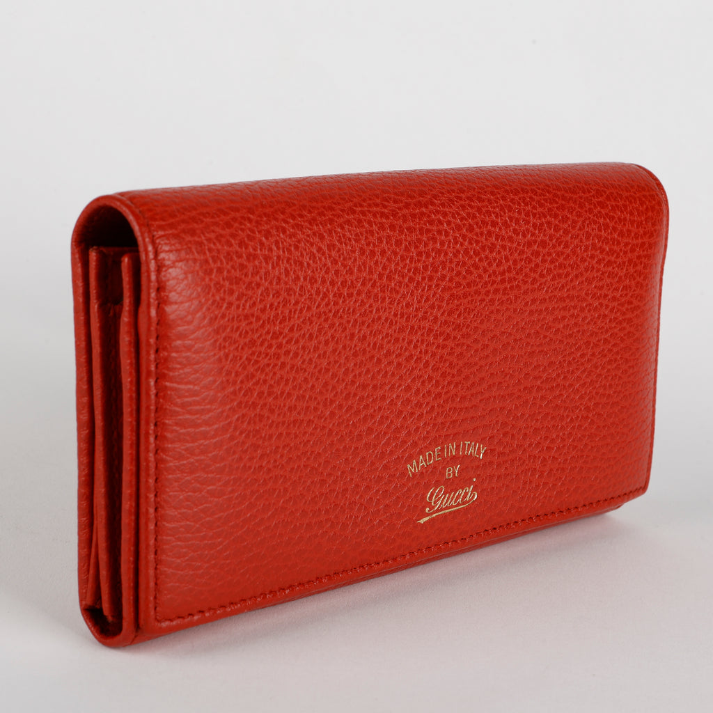 Swing Continental Wallet, Red Calfskin