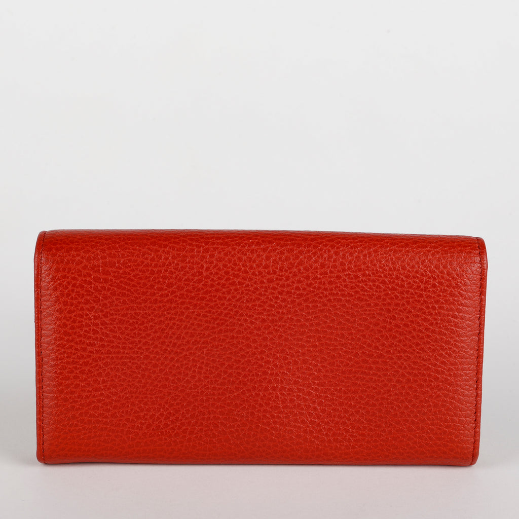 Swing Continental Wallet, Red Calfskin